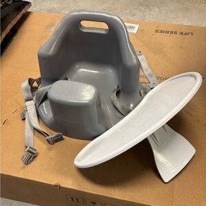 Upseat Floor Seat with Removable Tray - Gray